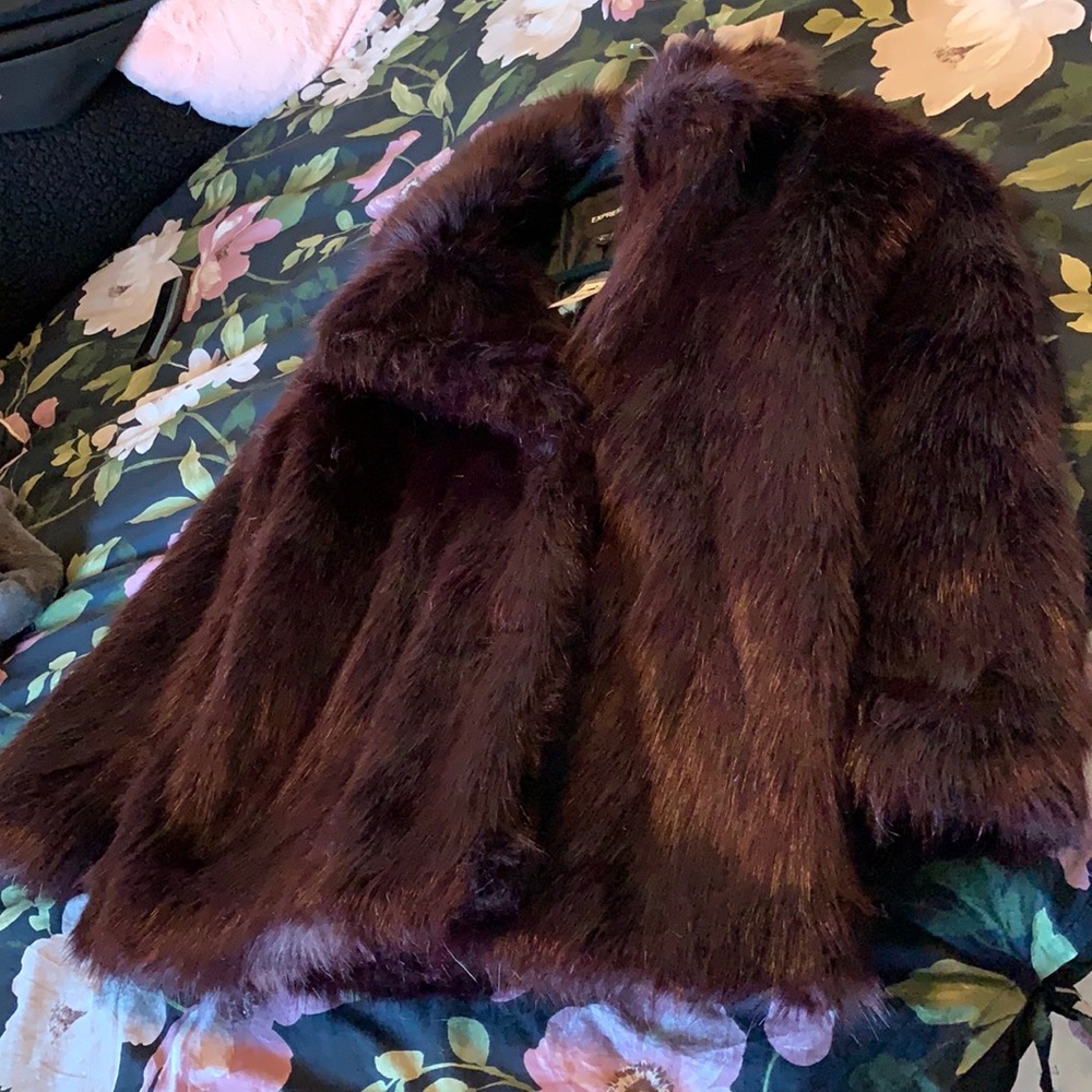 Express Faux Fur coat BNWT